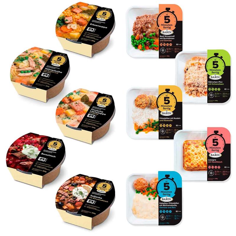 BARIN in 5 Minuten fertig 10XXL BOX - Probier-Set "Slawische Küche" mit 10 Gerichten
