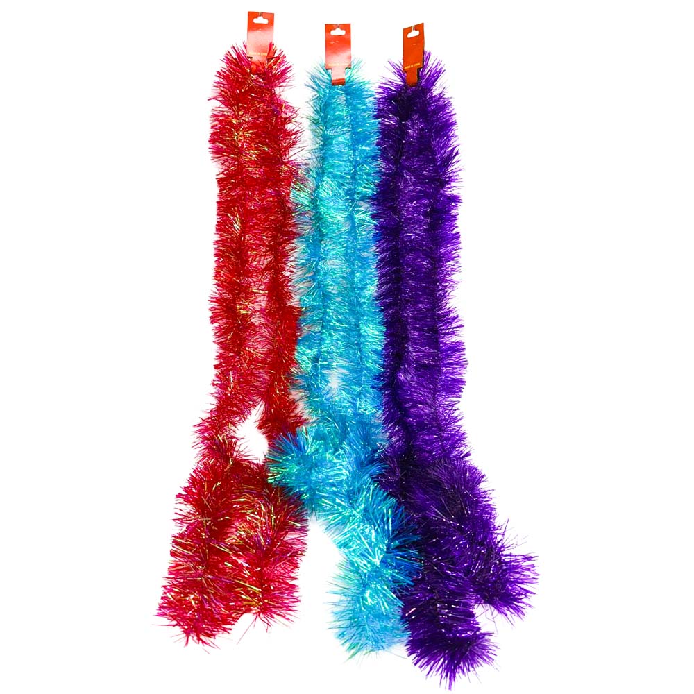 Lamettagirlande 10er-Set, multicolor, glänzend, Ø 8 cm, 200 cm