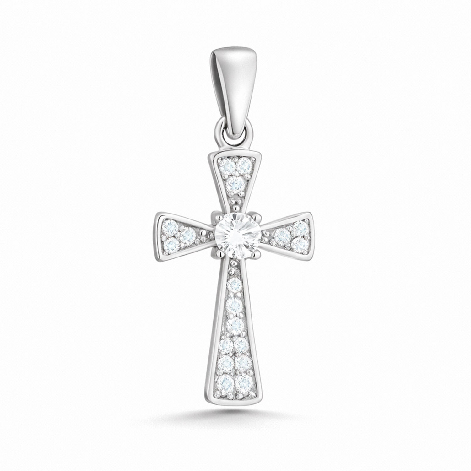 Kreuzanhänger aus Silber 925 mit Zirkonia