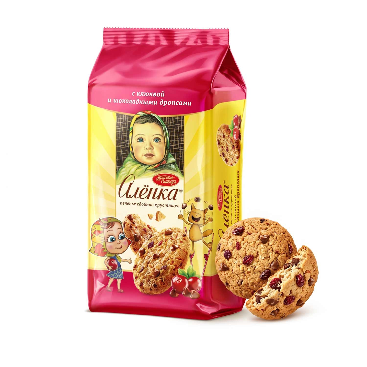 Biscuits Alenka – knusprige Kekse mit Cranberries und Schokoladentropfen, 140 g