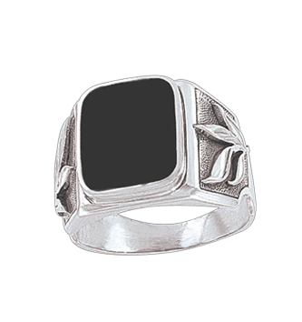 unvergleichlicher Herrenring, Silber 925, Onyx