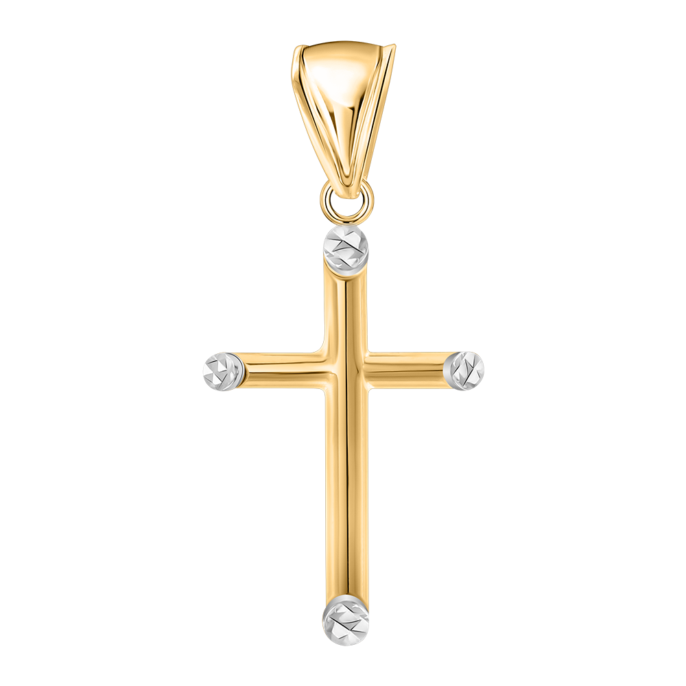 Schöner Kreuz Anhänger aus Gelbgold 585, Höhe ca. 29 mm