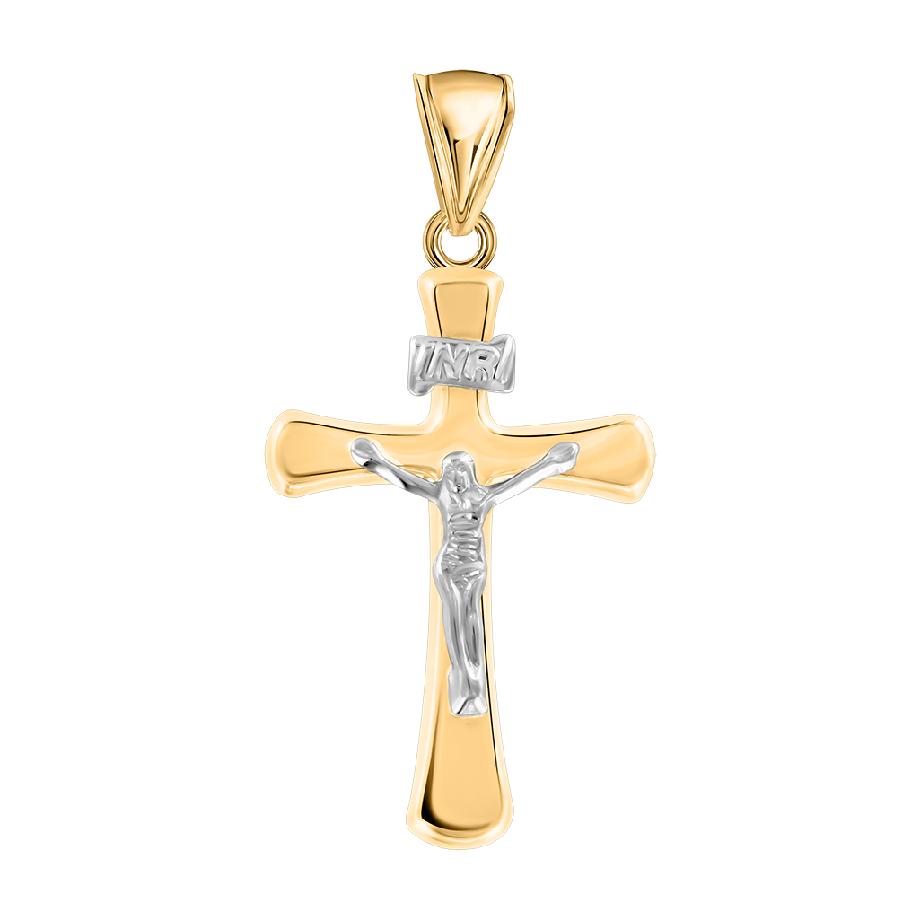 Schöner Anhänger-Kreuz aus Gelbgold 585, Höhe ca. 32 mm