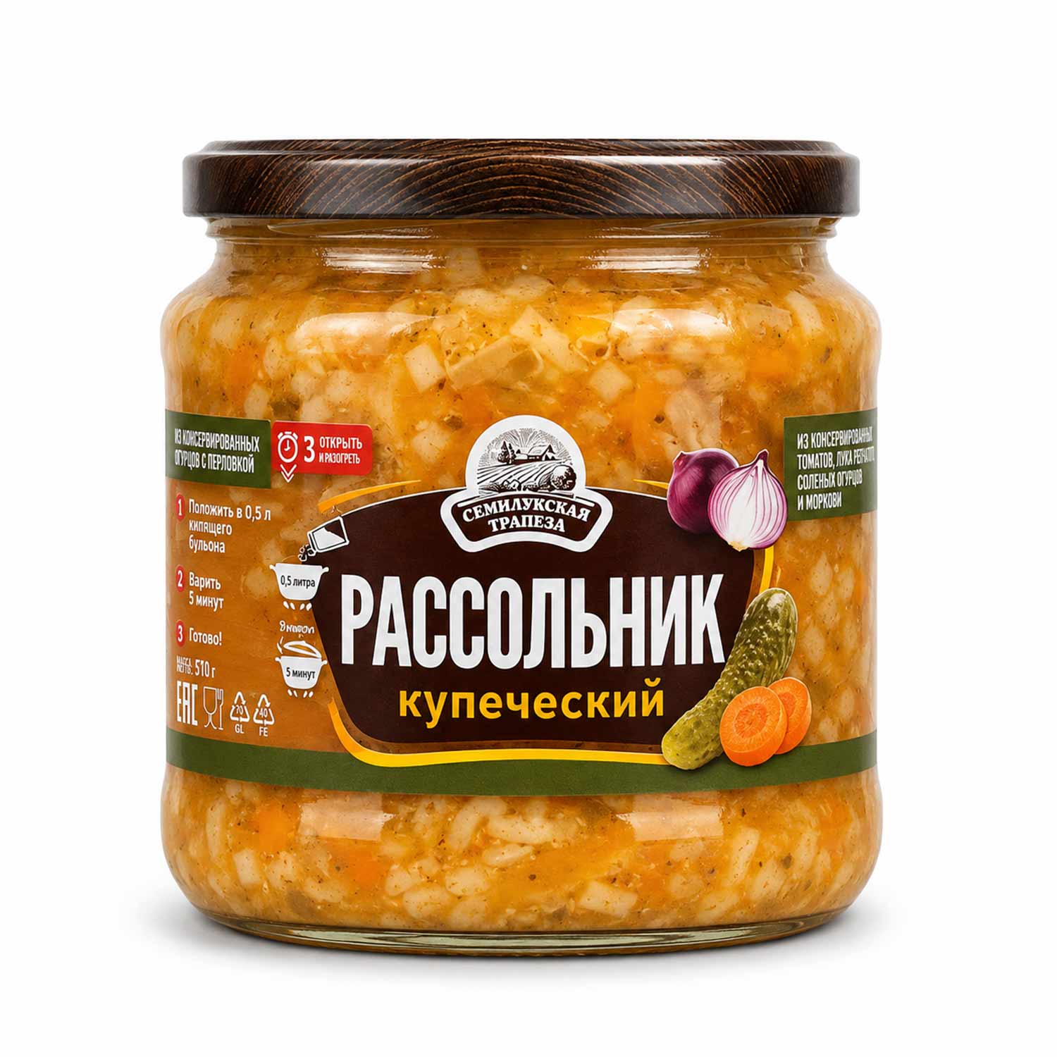 Semilukskaya Trapeza Suppe Rassolnik, 460 g