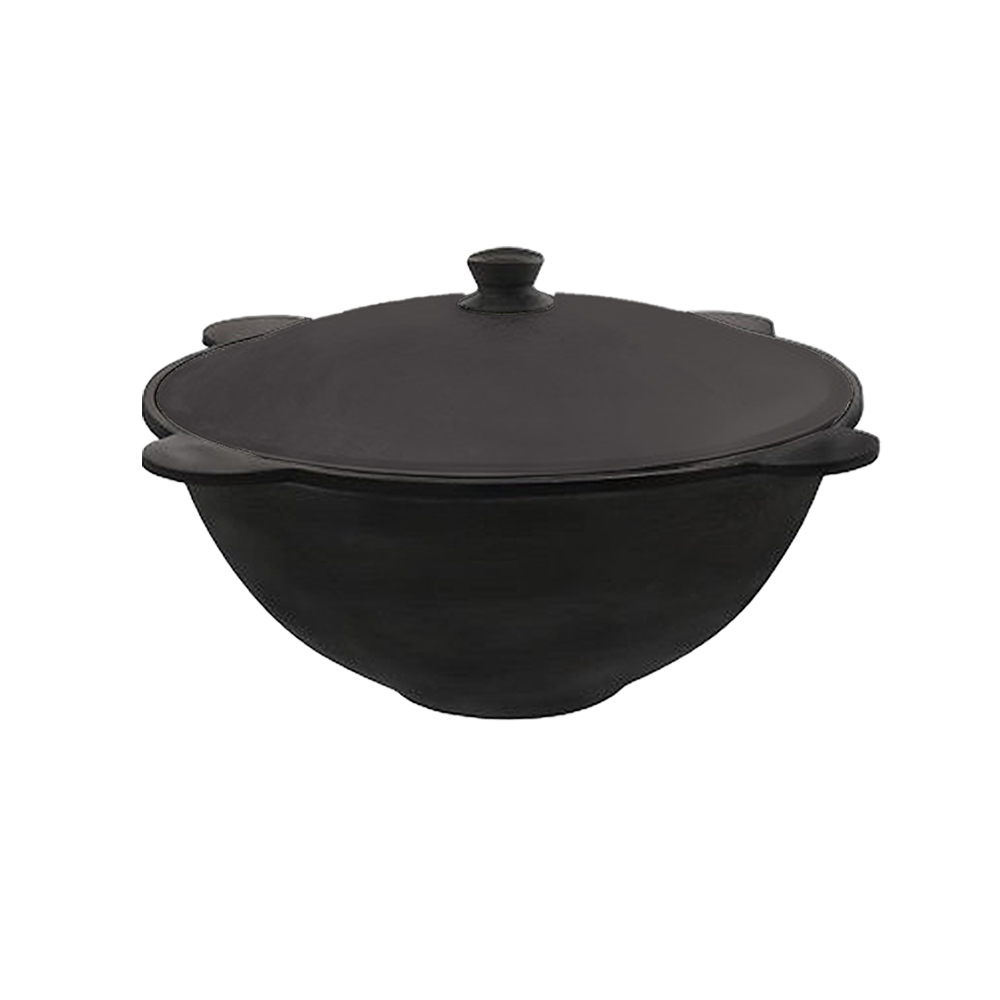 Uzbekischer Kasan aus Gusseisen, mit Aludeckel, 8 L