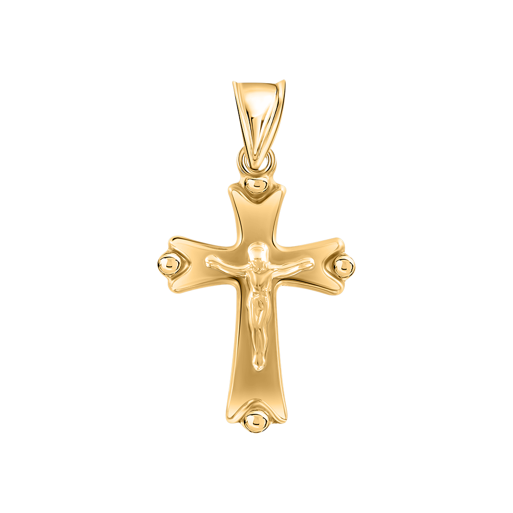Schöner Anhänger-Kreuz aus Gelbgold 585, Höhe ca. 27 mm