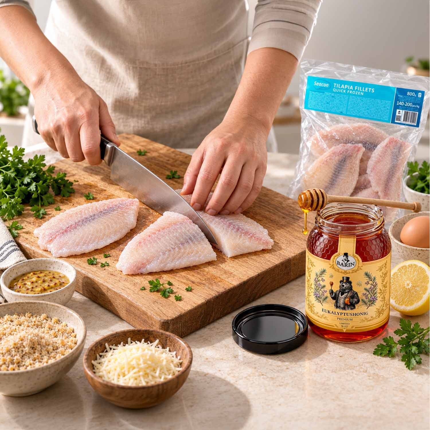 Fisch-Genussbox: Argentinischer Seehecht, Seehechtfilets & Tilapia