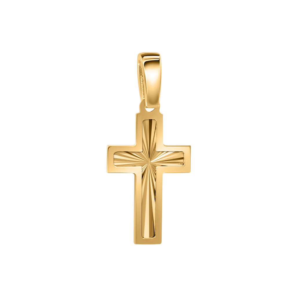 Schöner Anhänger-Kreuz, Gelbgold 585, Höhe ca. 20 mm