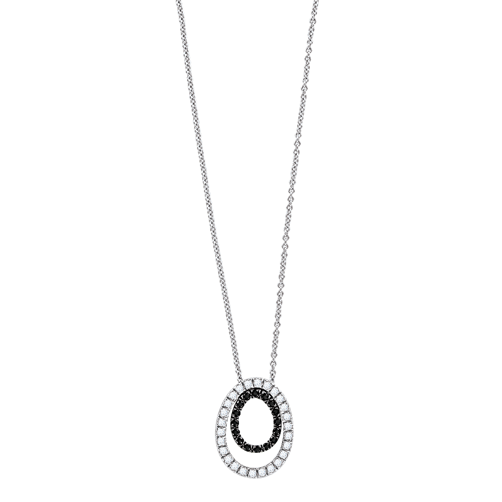 Schönes Collier aus 925er Silber, mit Zirkonia, Höhe des Anhängers ca. 16 mm, Kettenlänge 42 cm