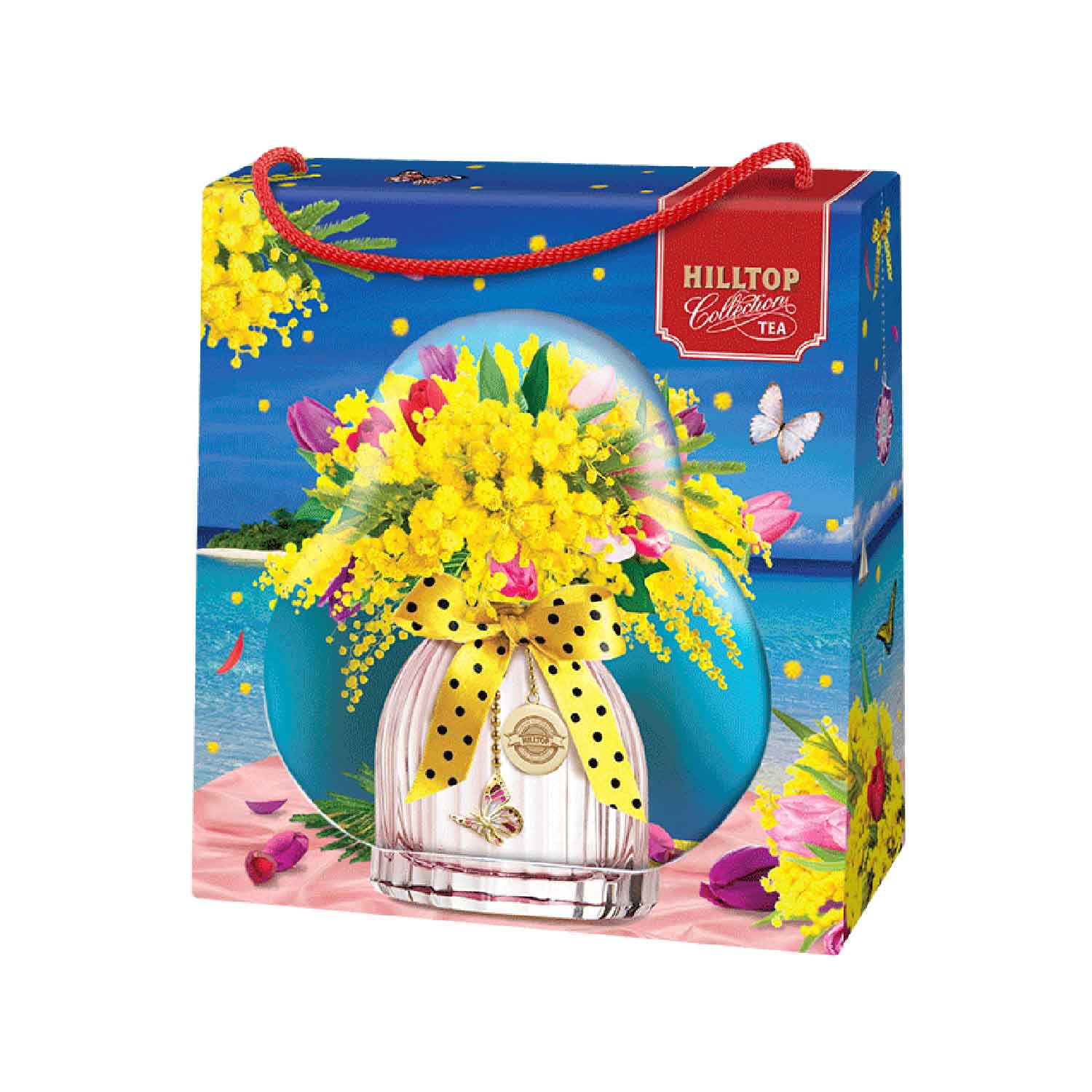 Hilltop Earl Grey Schwarztee Metallbox Fantasie Mimose, 50g