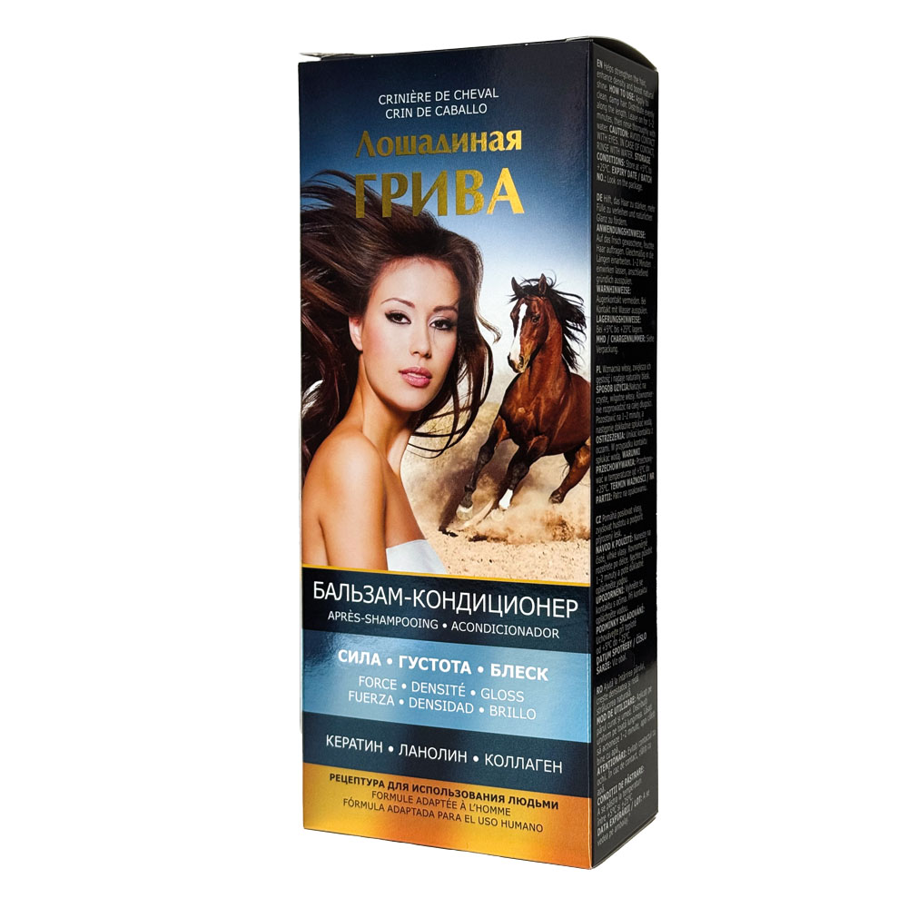 Pharma Group Horse Mane - Haarbalsam-Conditioner mit Keratin, Lanolin und Kollagen, 350 ml