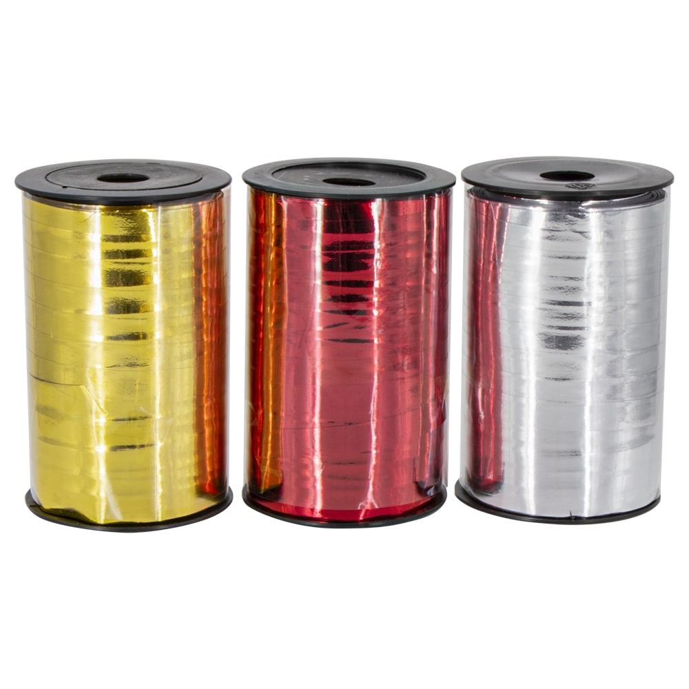 Dekorationsband für Geschenke bunt, 1 cm x 90 m