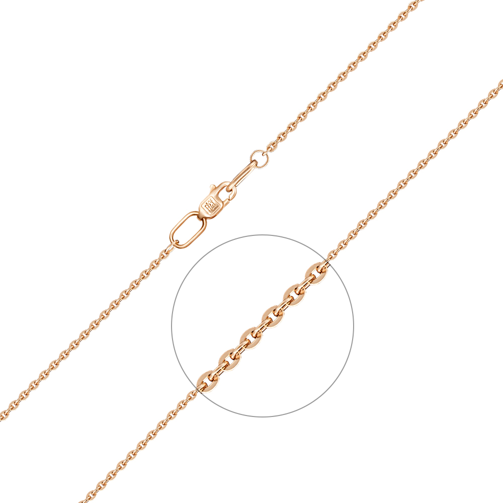 Goldkette aus 585er Rotgold, Breite ca. 1,5-2 mm, Gewicht in 55 cm ca. 3,31 gr