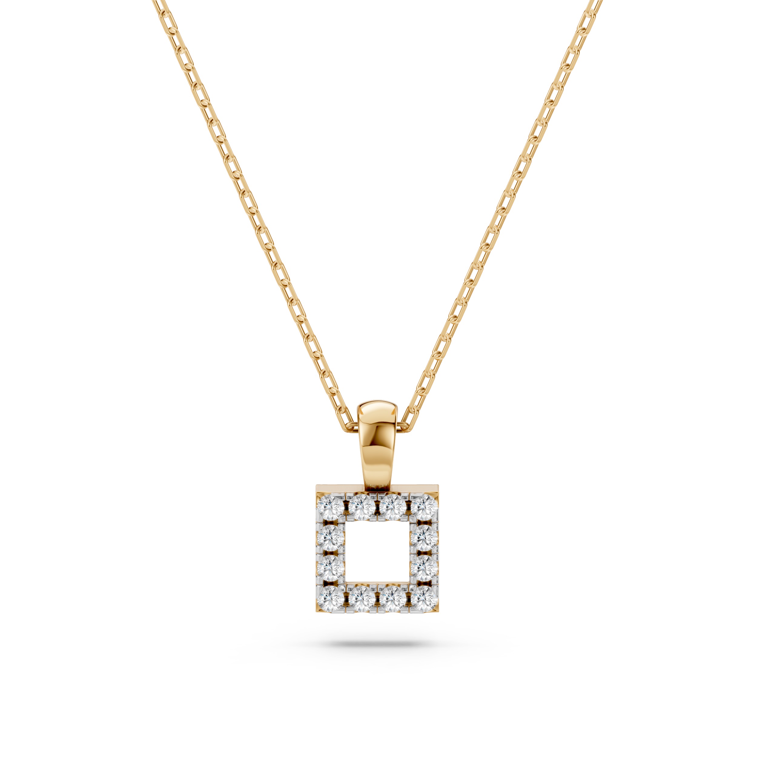 Collier, Rot-/Weiß-/Gelbgold 585, mit Brillanten ca. 0,06 ct. GSI