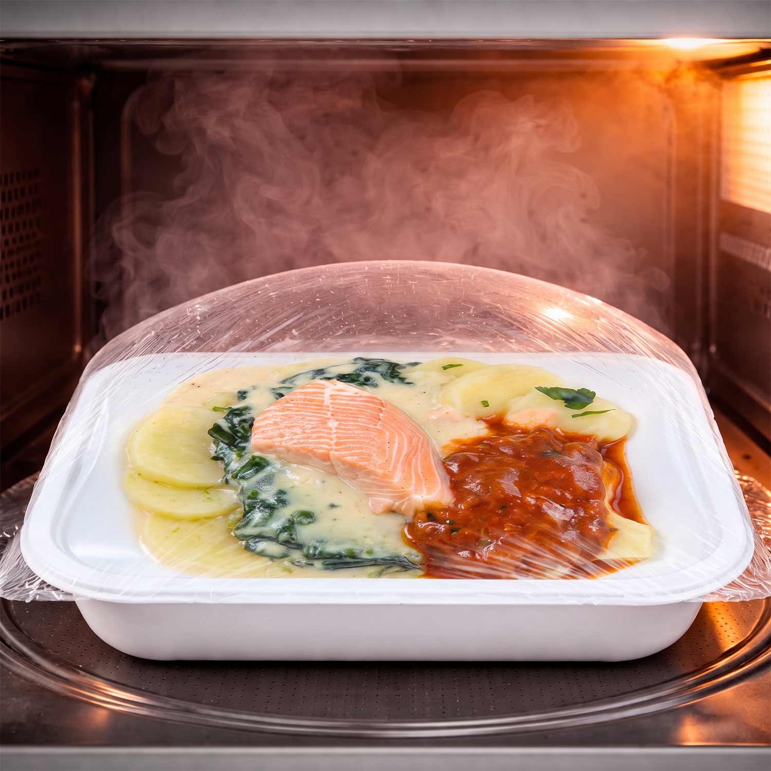 BARIN 5 Minuten Toskanischer Lachs mit ofengerösteten Rosmarin-Zitronen-Kartoffeln, 340 g
