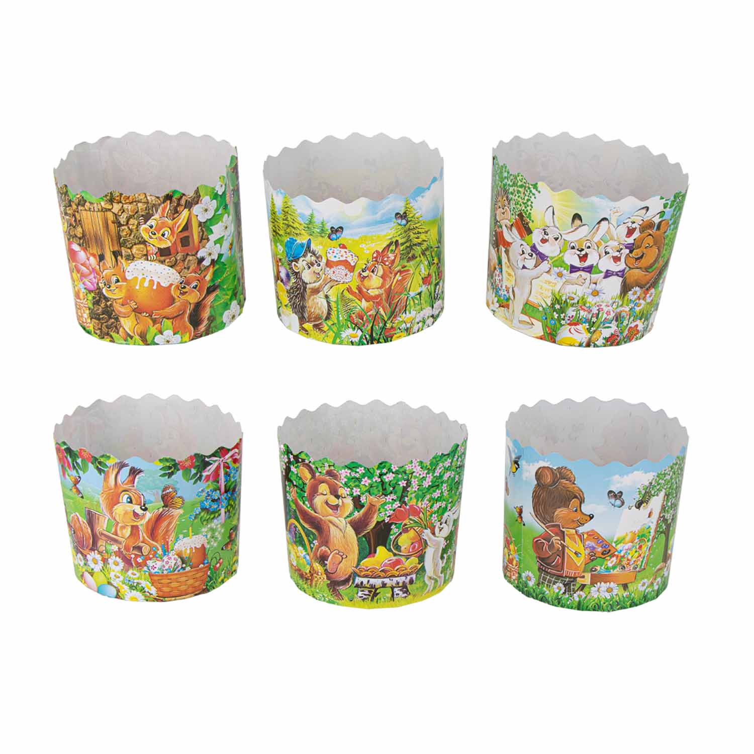 Backform-Set für Osterkuchen "Für Kinder" 50 St., aus Backpapier (H 8.5 cm, ∅ 9 cm)