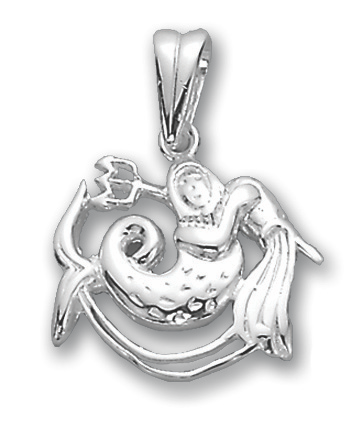 Attraktiver Anhänger Sternzeichen - Wassermann, 21.01 - 20.02, Silber 925, Höhe ca. 30 mm