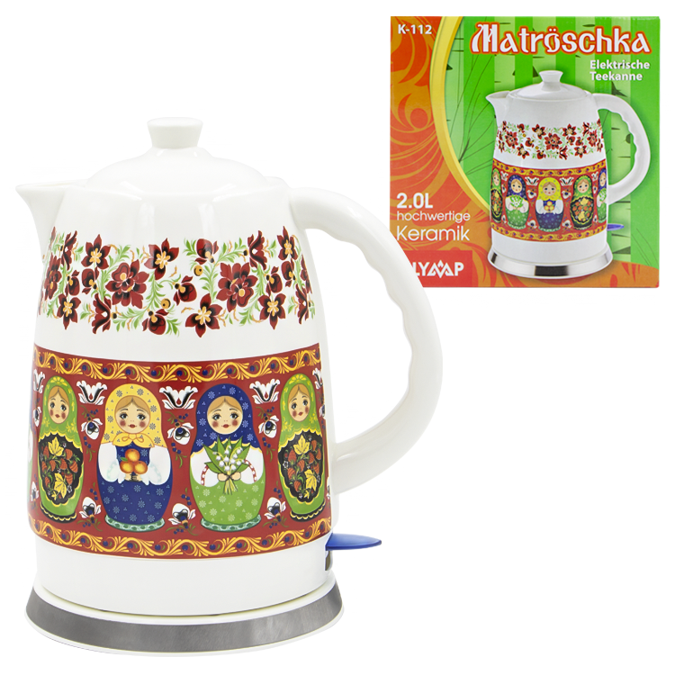 Keramik Wasserkocher "Matrjoschka" 2 Liter