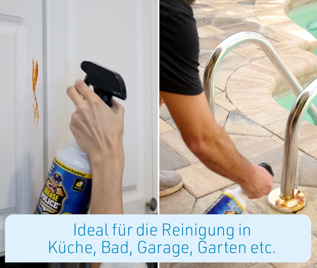 Grease Police Fett- & Schmutzlöser inkl. Mikrofasertuch 500ml + 500ml GRATIS