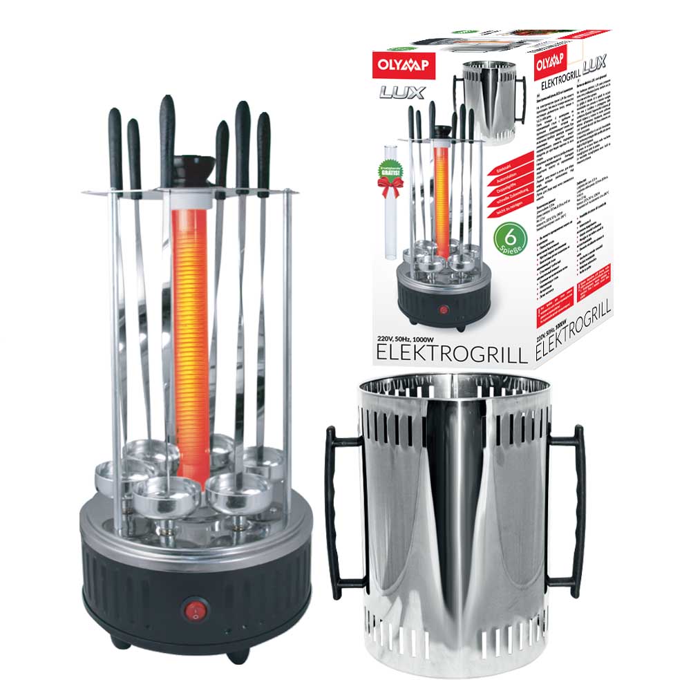 Elektrischer vertikaler Grill LUX mit 6 Grillspießen
