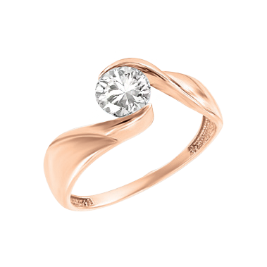aufreizender Damenring, Rotgold 585, Swarovski Zirkonia