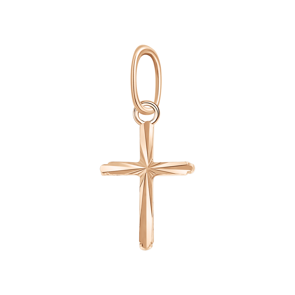 Anhänger-Kreuz, Russisches Rotgold 585, Höhe ca. 19 mm
