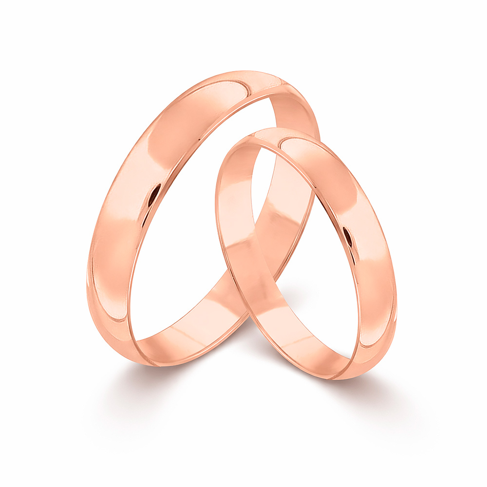 Zeitlose Trauringe in 585 Rotgold