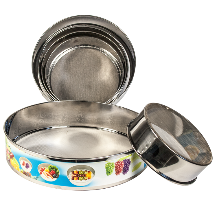 Olymp Mehlsieb-Set 6 St., Fassung aus Edelstahl, Ø15 - 27 cm, H-6 cm