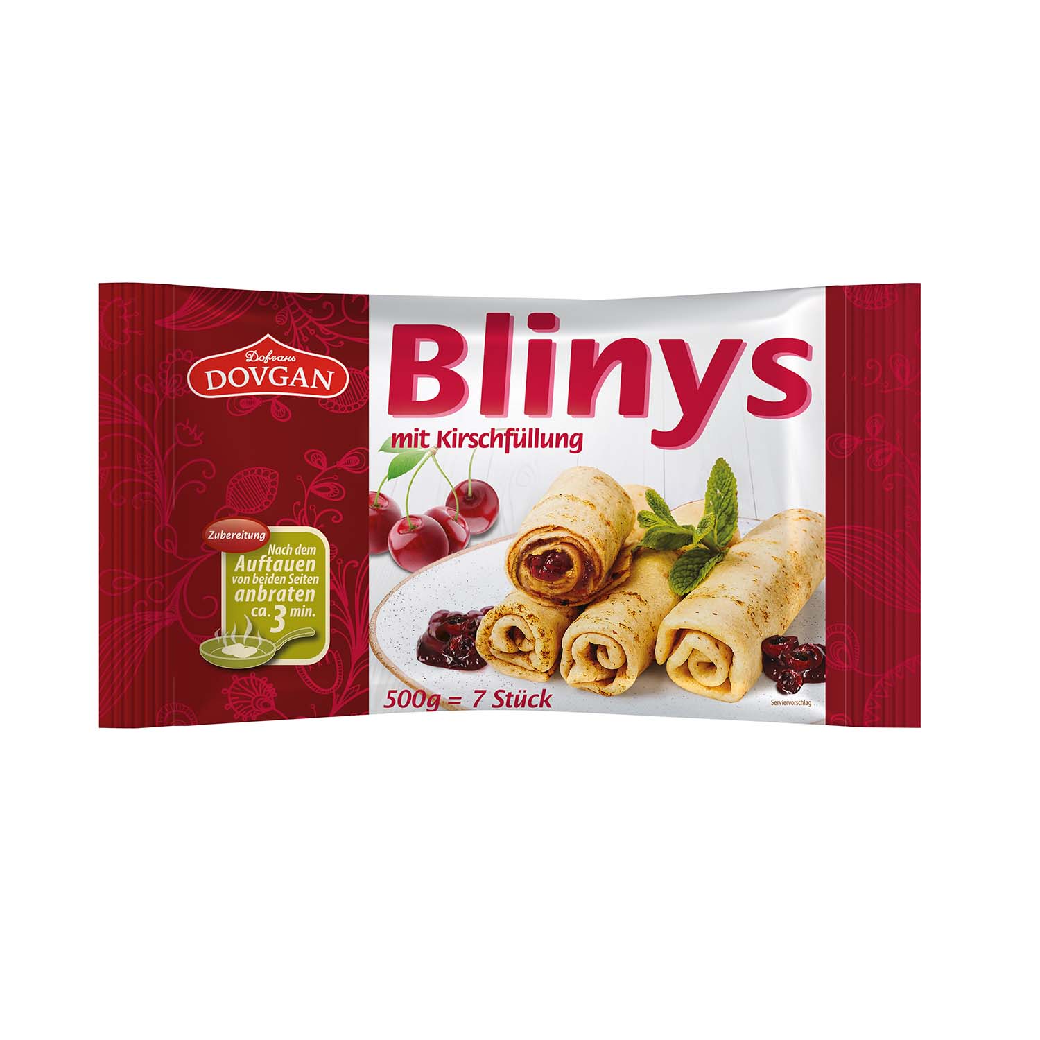 DOVGAN Bliny mit Kirschfüllung, 500 g