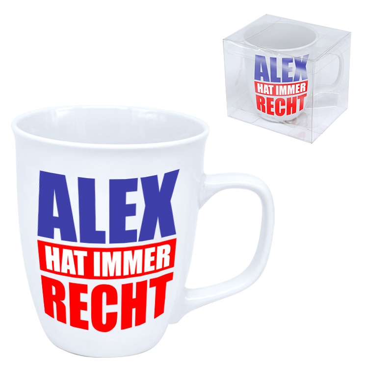 Kaffee-/Teebecher "Alex hat immer Recht" 0,4 l