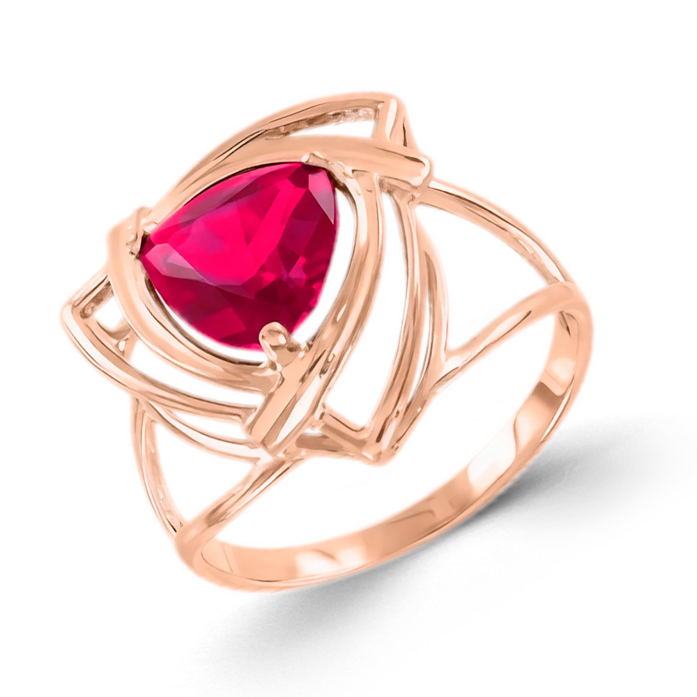 Damenring aus Rotgold 585 mit Rubin HTS