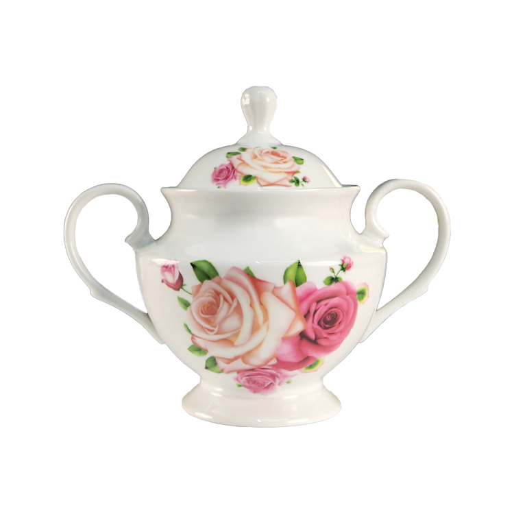 EG Zuckerdose Rosen aus Porzellan, 350 ml