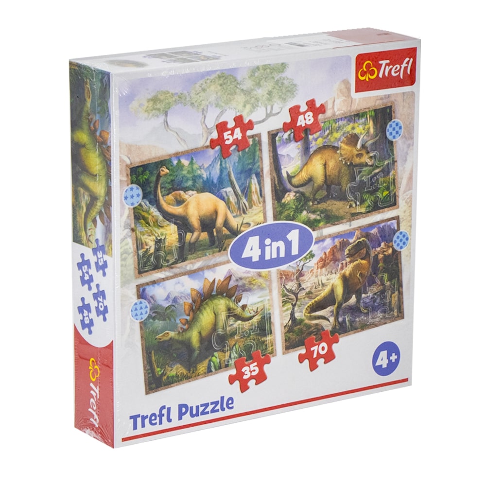 Puzzle Dinosaurier 4-in-1 (35, 48, 54, 70 Teile)