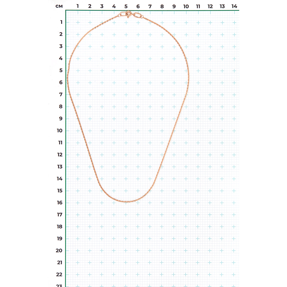 Goldkette aus 585er Rotgold, Breite ca. 1,5-2 mm, Gewicht in 55 cm ca. 3,31 gr