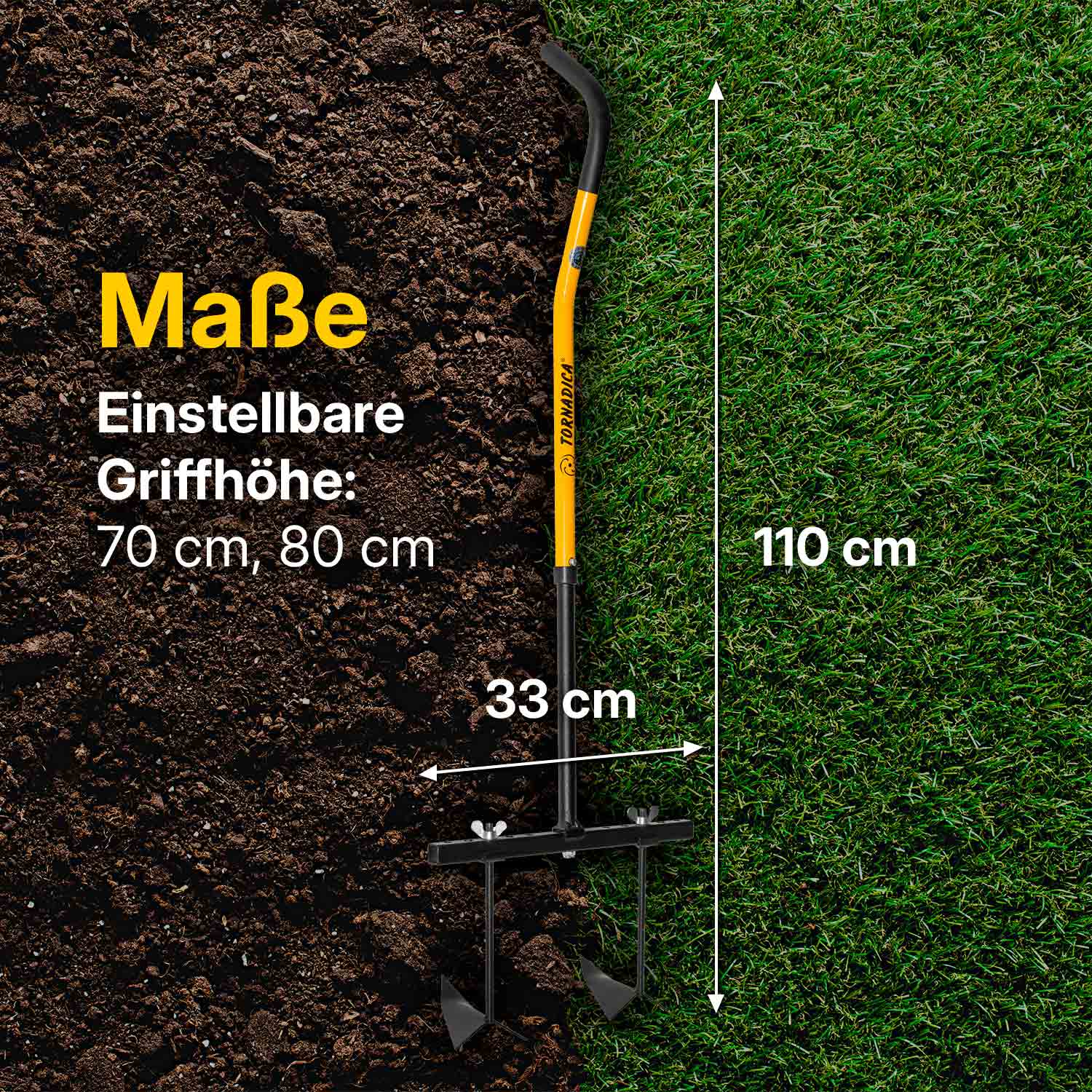 TORNADICA Garten Doppel-Häufler