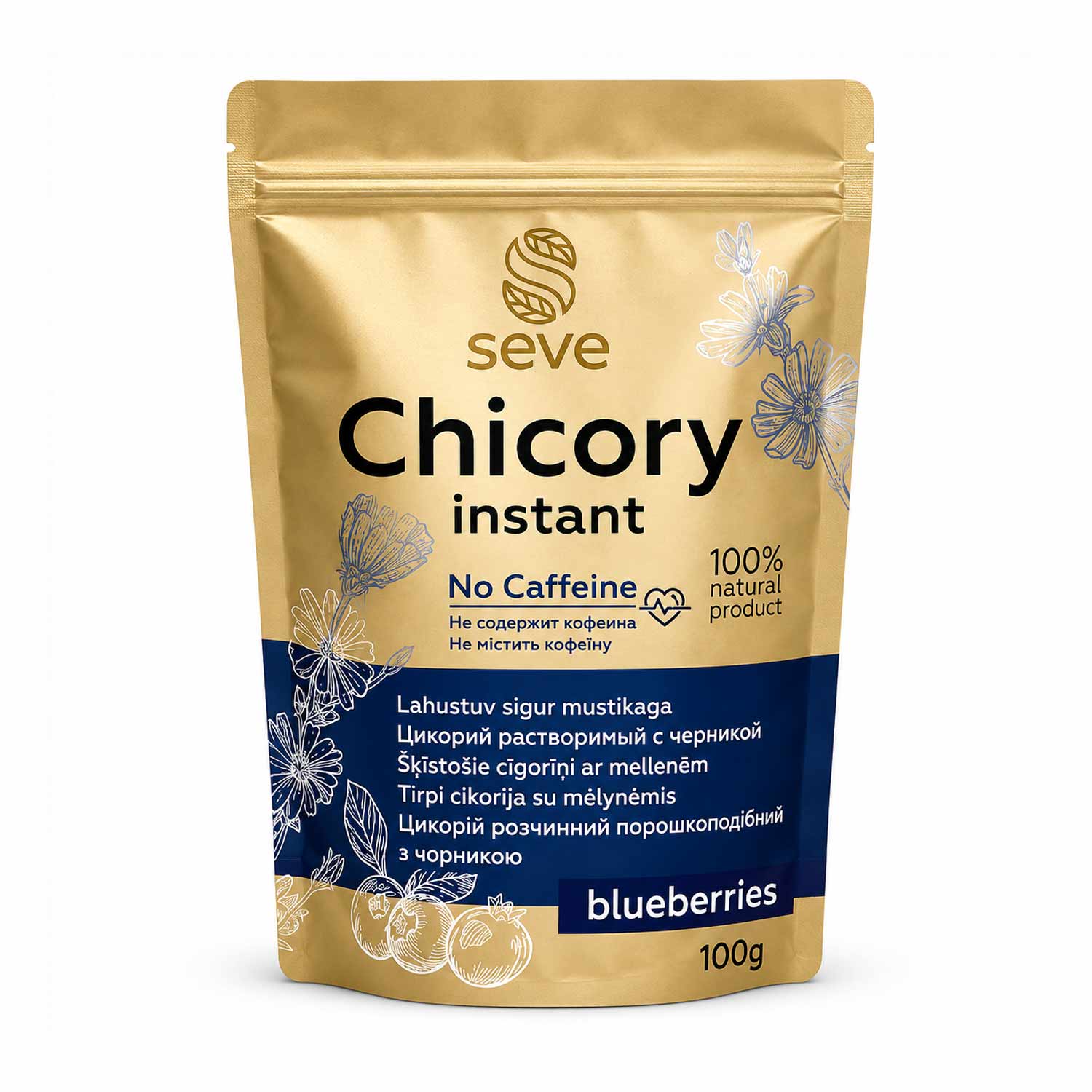 SEVE Zichorien-Pulver mit Blaubeeren, 100 g