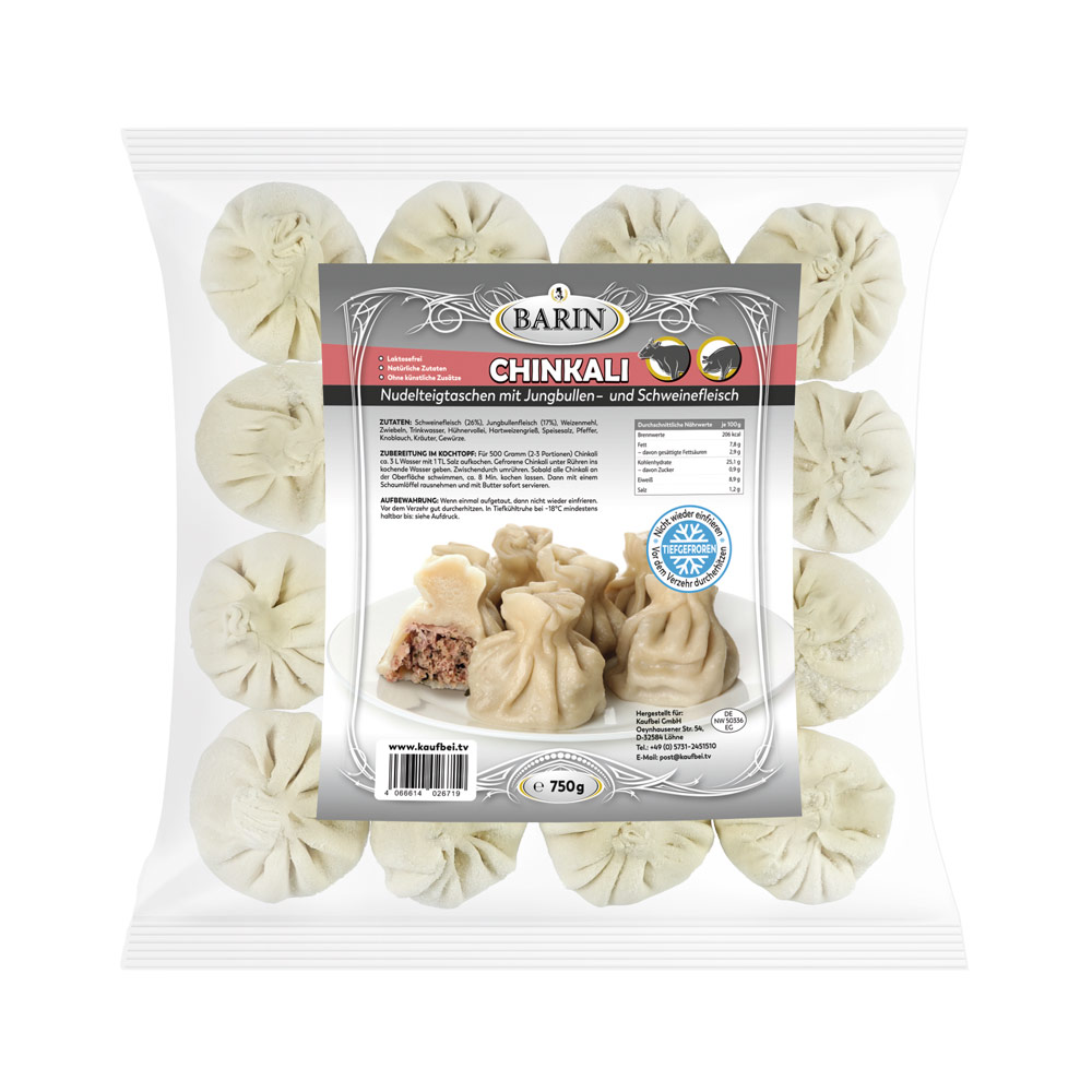BARIN Chinkali mit Schweine- und Jungbullenfleisch, 750 g