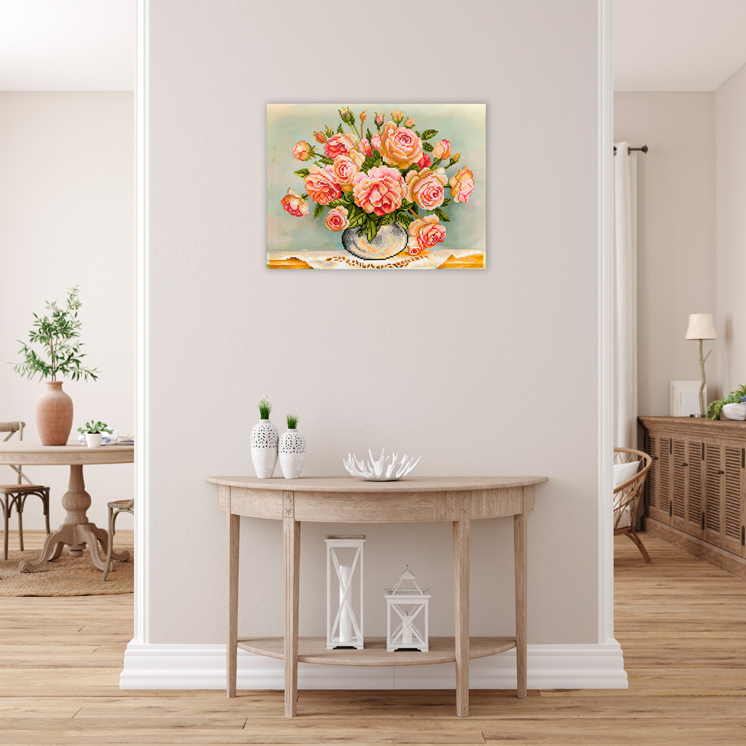 FREYA-Set: Diamond Painting "Rosen" Diamantstickerei - Technik (40 x 30 cm)