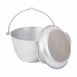 Kasan für Camping aus Aluminium mit Deckel, 3 L