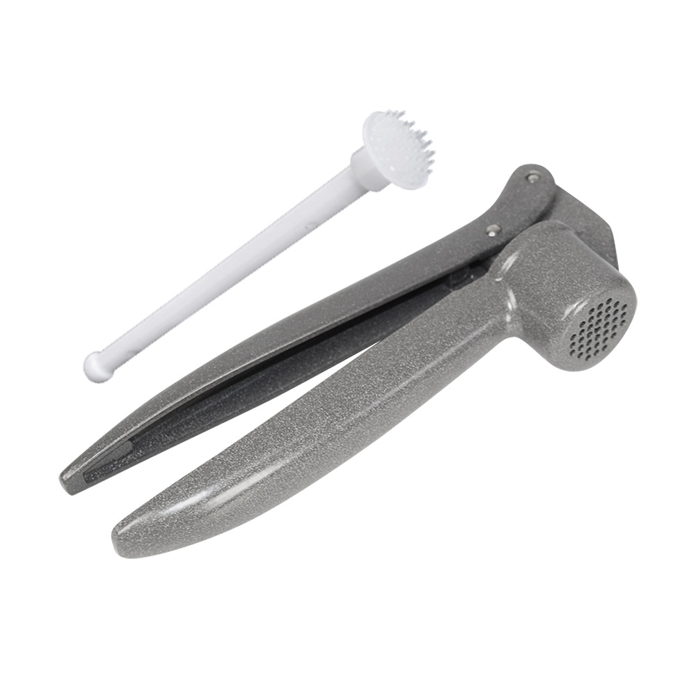 Knoblauchpresse (15 cm)  inklusive Reinigungsbürste aus hartem Plastik (12cm)