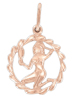 Anhänger, Rotgold 585, Jungfrau, Höhe ca. 23 mm