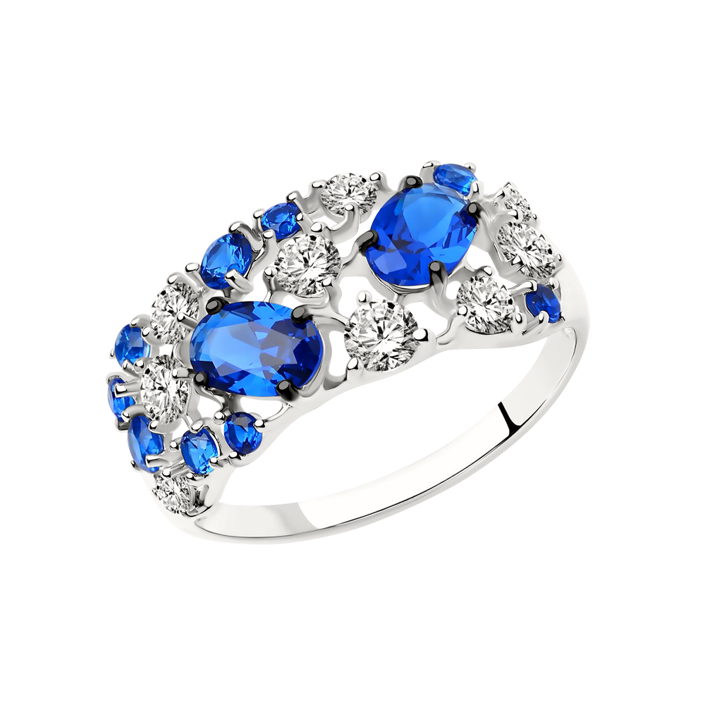 bezaubernder Damenring mit Zirkonia, Silber 925
