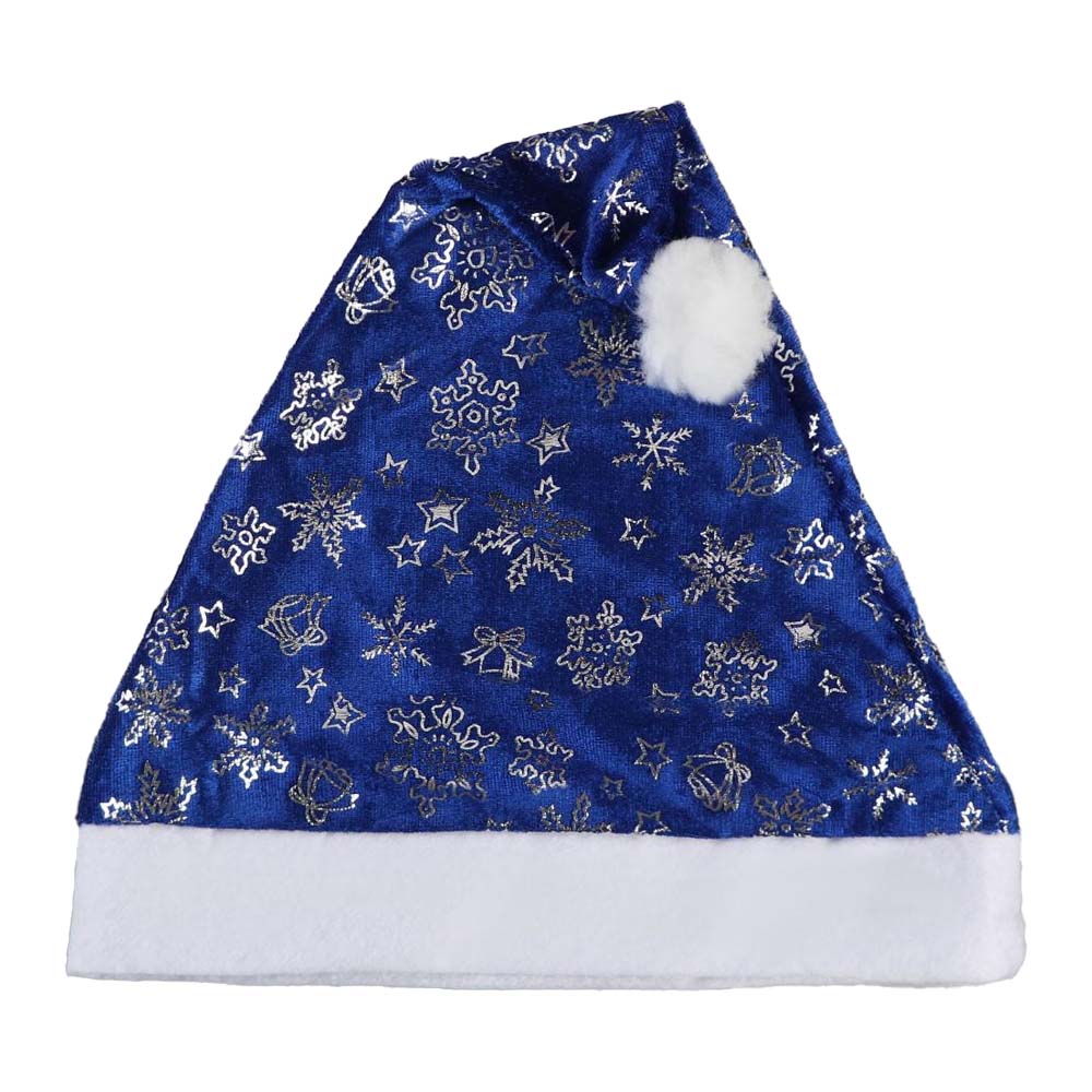 Weihnachtsmütze, Set 6 Stück, blau, 26 x 38 cm