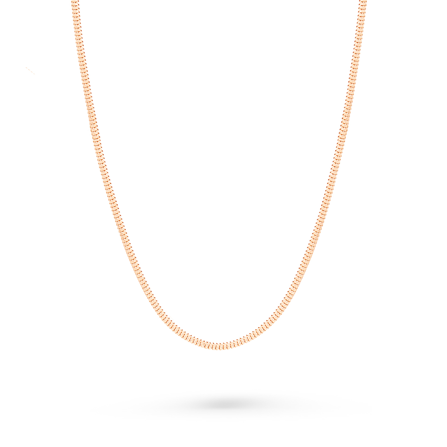 Schlangenkette massiv aus 585 Rotgold