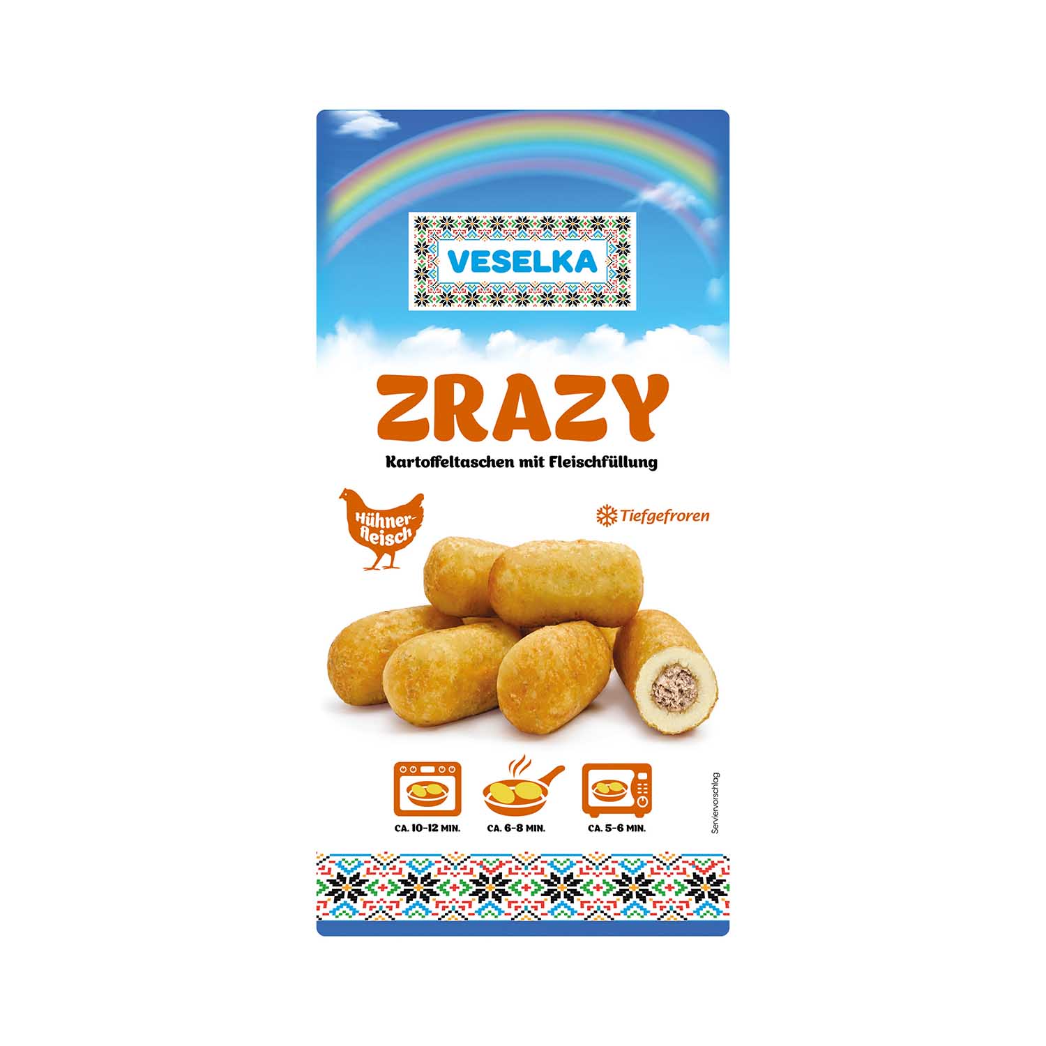 VESELKA Zrazy Kartoffeltaschen mit Fleischfüllung, 360 g