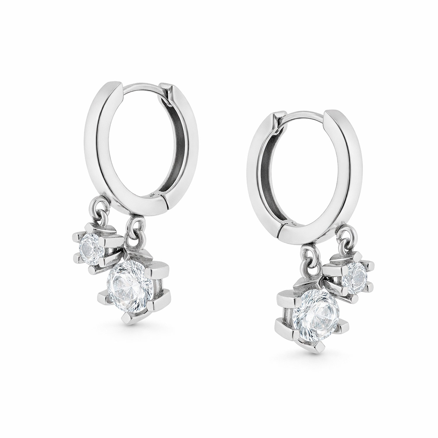 Creolen aus 925 Silber, mit Zirkonia Swarovski