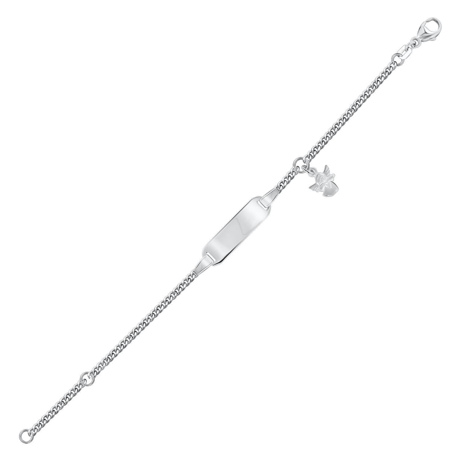 Kinderarmband mit Anhänger "Engel", Silber 925, Breite ca. 2-5 mm, Länge ca. 12-14 cm