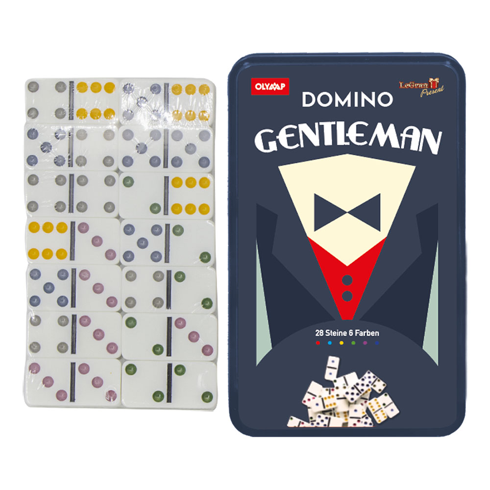 Domino-Spiel Im Metallbox Gentleman 19,5 x 12 x 3,5 cm