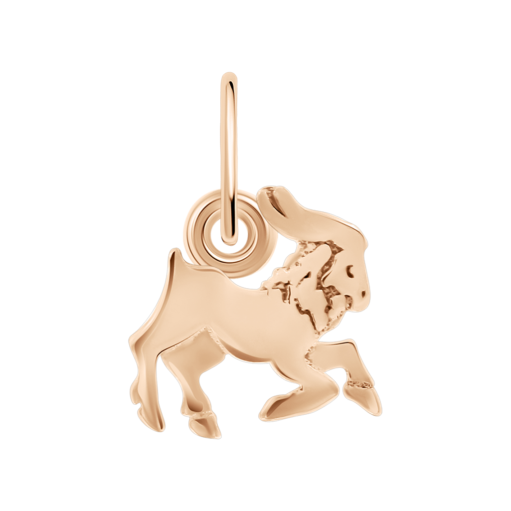 Anhänger, Rotgold 585, Steinbock 22.12 - 20.01, Höhe ca. 13 mm , ca. 0,6 gr.