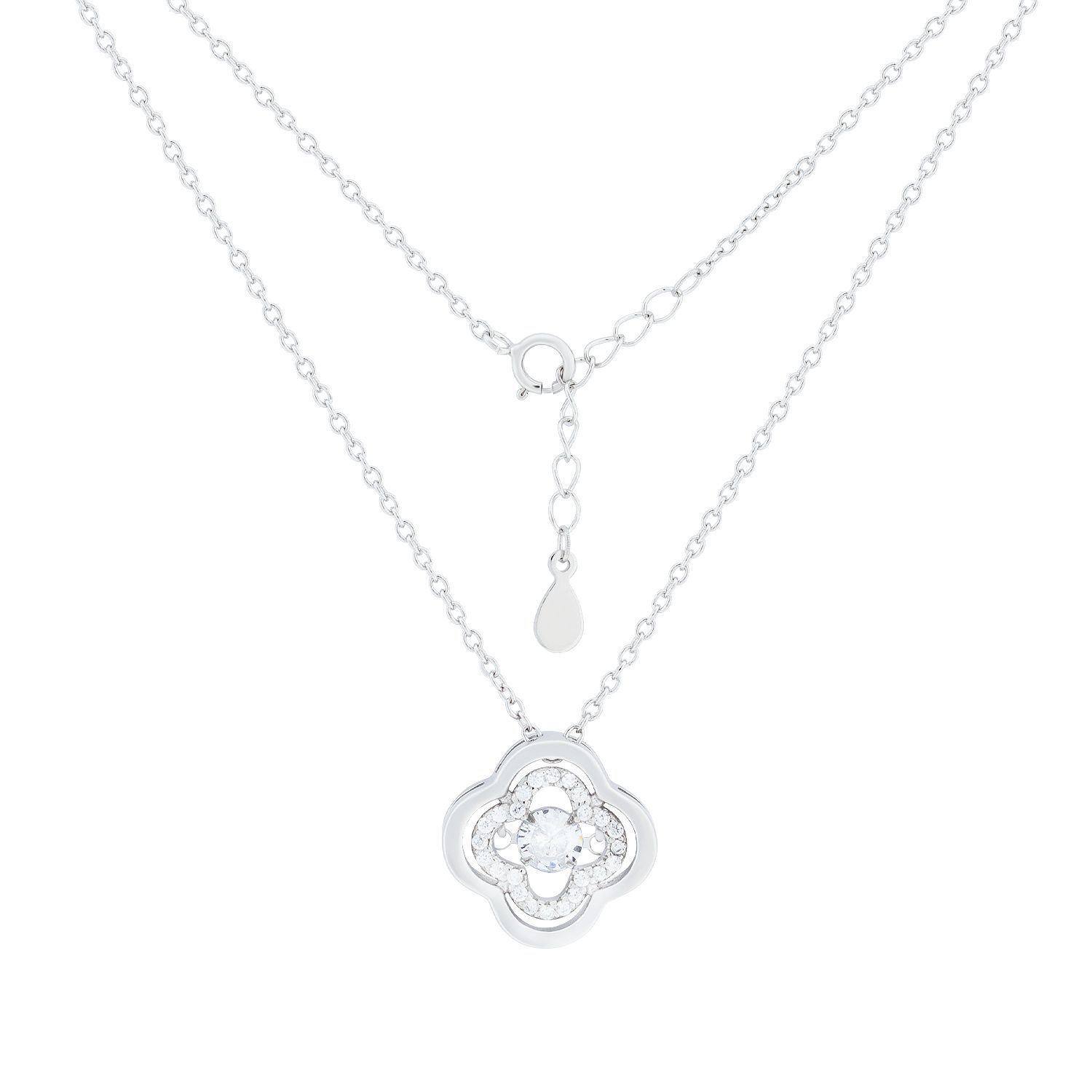 Collier aus 925 Silber mit Anhänger mit Zirkonia